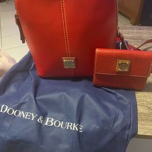 Red crossbody & wallet